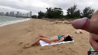 Babe Can I Cum In the first place Your Tits? - Talk about Weasel words Flashing In the first place The Beach